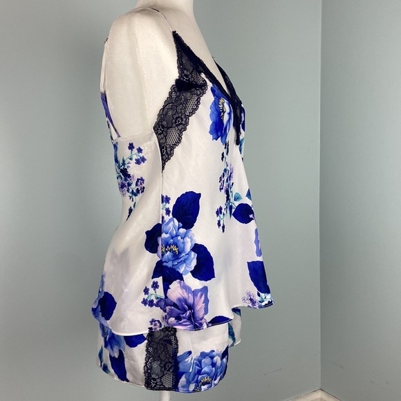 Linea Donatella Sz M Anthea Lace-Trim Camisole Top and Shorts Pajama Set - Picture 5 of 14